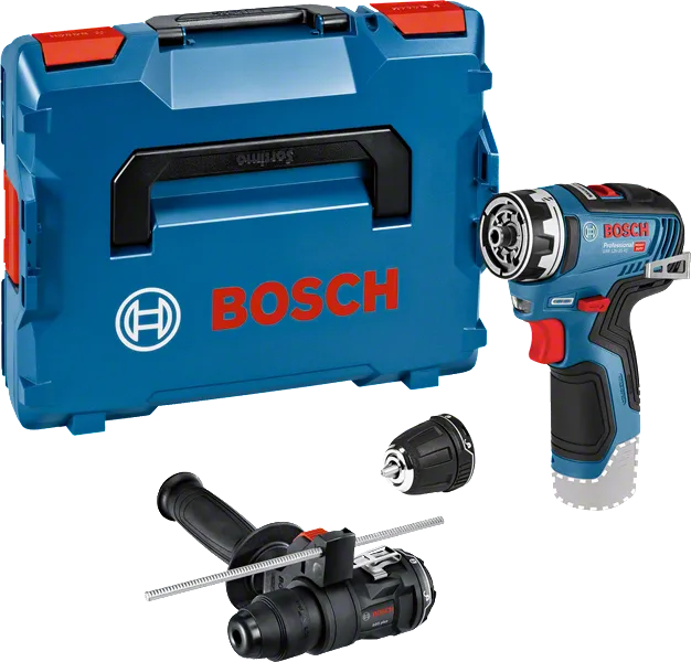 Taladro atornillador inalámbrico Bosch GSR 12V-35 FC con maletín.