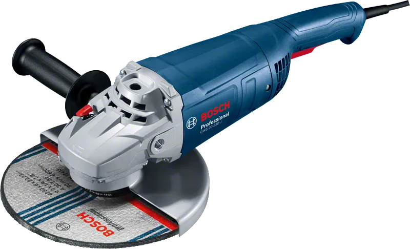 Amoladora angular Bosch GWS 20-230 J con empuñadura lateral.