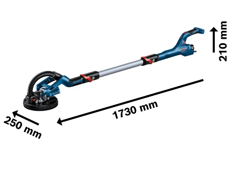 Lijadora de yeso Bosch GTR 55-225 con manguera flexible.