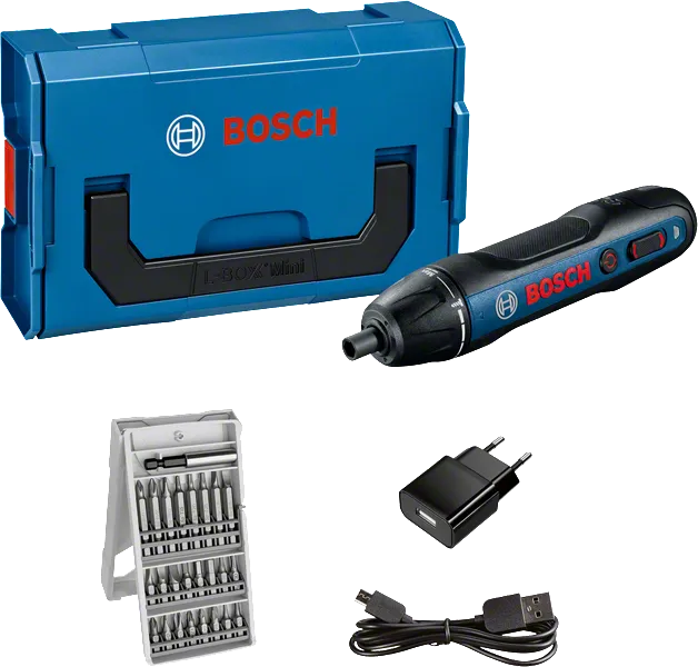 Kit de destornillador inalámbrico Bosch GO Gen 2 con puntas.