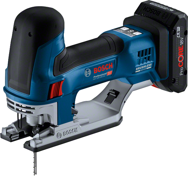 Sierra de calar inalámbrica Bosch GST 18V-155 SC con batería ProCORE de 4 Ah.
