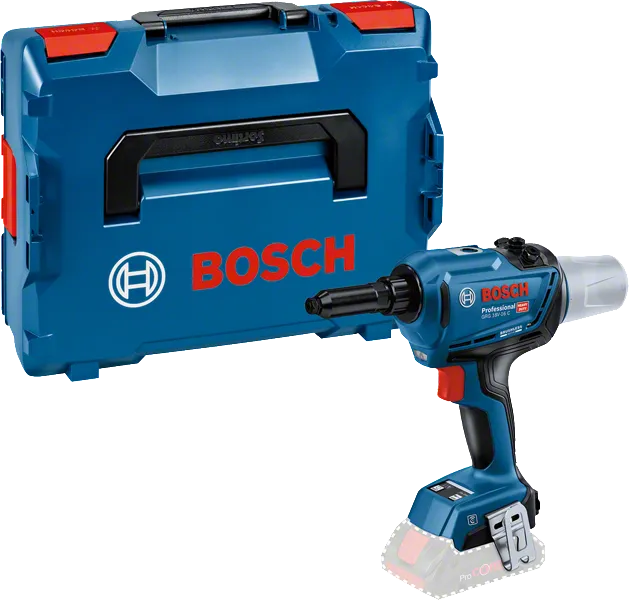 Remachadora a batería Bosch GRG 18V-16 C con maletín.