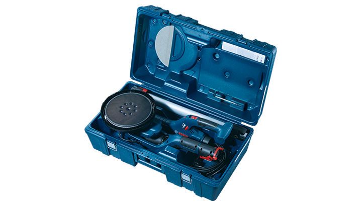 Lijadora de yeso Bosch GTR 550 en estuche de transporte.