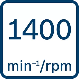  Velocidad en vacío 1400 min-1/rpm