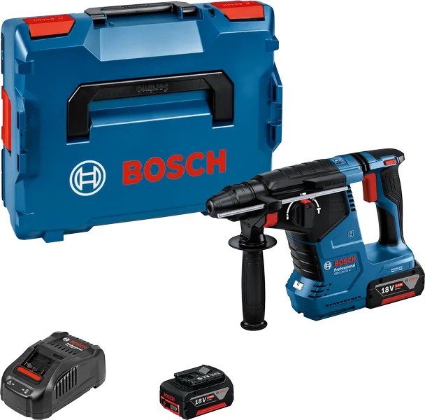 Martillo perforador a batería Bosch GBH 18V-24 C con maletín.