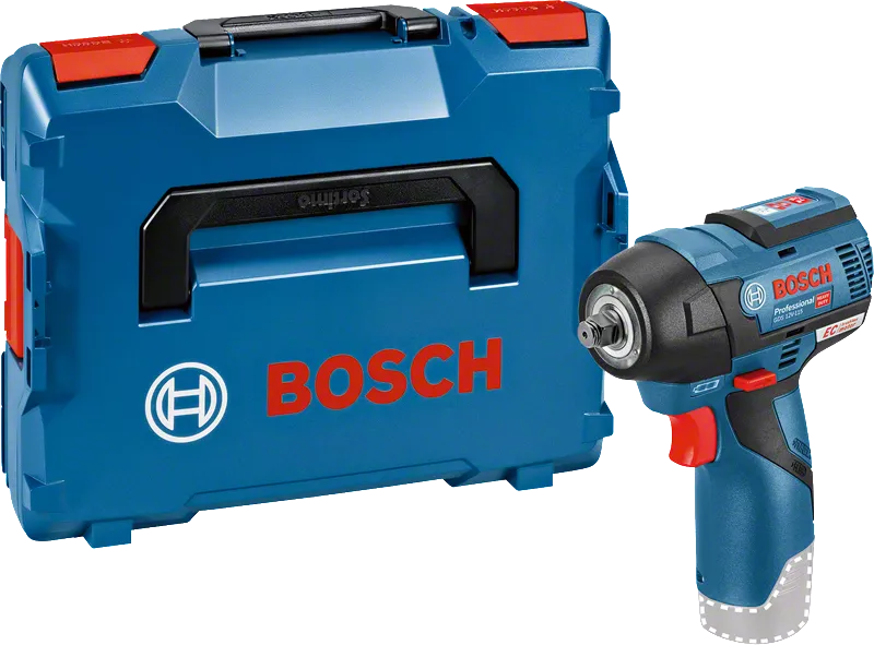 Llave de impacto inalámbrica Bosch GDS 12V-115 y estuche.