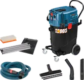 Aspirador húmedo y seco Bosch GAS 55 M AFC con accesorios.