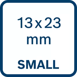  Pequeño: 13x23 mm