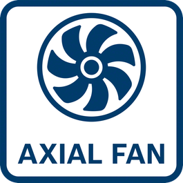  El ventilador axial ofrece un potente rendimiento para eliminar los restos con rapidez.