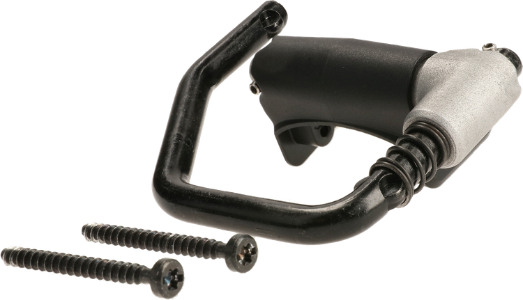 Gancho para vigas Bosch GKS 18V-57-2L con tornillos de montaje.
