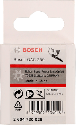 Embalaje de la rueda dentada de accionamiento Bosch GAC 250.