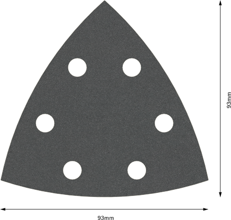 Hoja de lija Bosch PRO F355 93mm, grano 320, 6 agujeros.