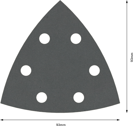 Hoja de lija Bosch PRO F355 93 mm G400 con 6 agujeros.