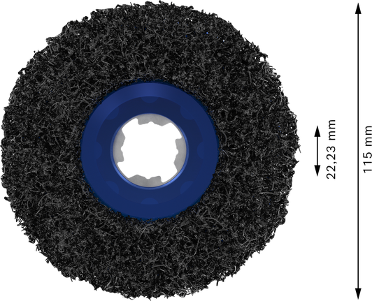 Disco de limpieza Bosch PRO N377 de 115 mm con sistema X-Lock.