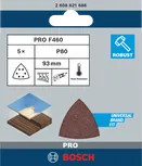 Hoja de lija Bosch PRO F460 93×93 mm P80.