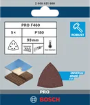 Hoja de lija Bosch PRO F460 93×93 mm.