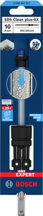 Broca para taladro percutor Bosch EXPERT SDS Clean plus-8X de 10 mm.