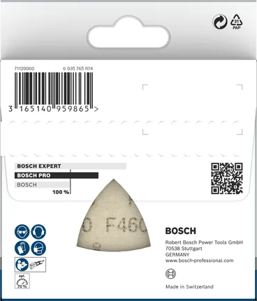 Hoja de lija Bosch PRO F460 93×93 mm G40 5 uds.