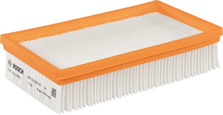 Filtro plisado plano de poliéster Bosch para extractores de polvo.