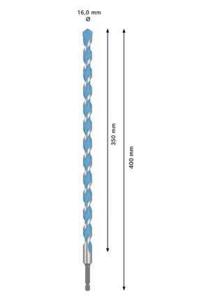Broca multiconstrucción Bosch EXPERT HEX-9 16x400 mm.