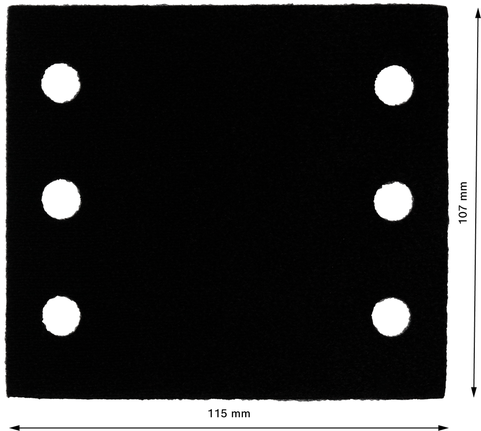 Bosch Pad Saver 115x107 mm con agujeros perforados.