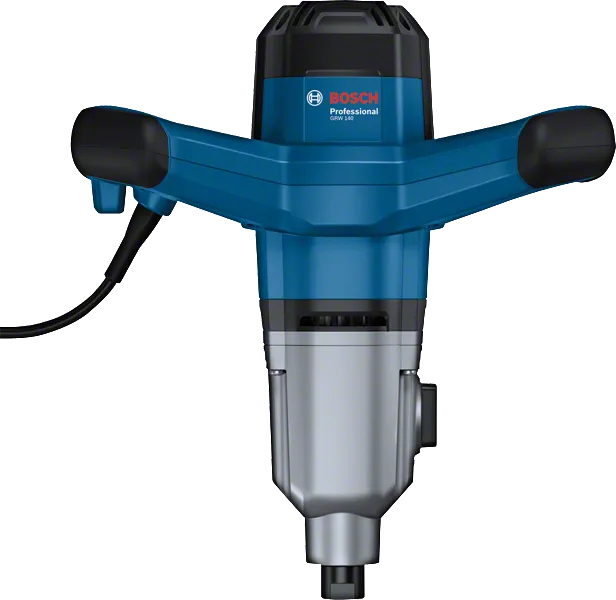 Taladro mezclador robusto Bosch GRW 140 con mangos ergonómicos.