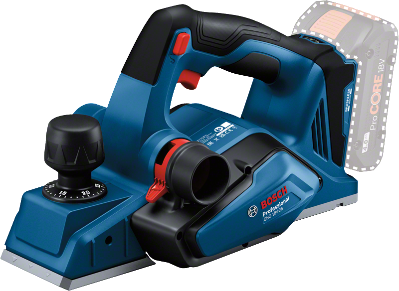 Cepilladora inalámbrica Bosch GHO 18V-26 con batería ProCORE18V.