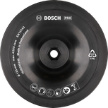 Plato de soporte Bosch PRO de 125 mm para amoladoras angulares.