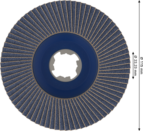 Disco de láminas Bosch PRO X571 X-Lock de 115 mm G120 en ángulo.