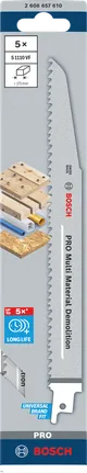 Hoja de demolición multimaterial Bosch PRO S1110VF, 5 piezas.