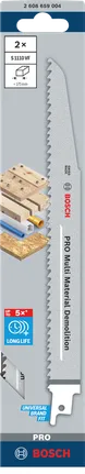 Hoja Bosch PRO Multi Material Demolition S1110VF 2 piezas 225 mm.