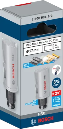 Sierra de corona multimaterial Bosch PRO de 27 mm.