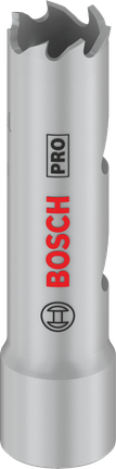 Sierra de corona multimaterial Bosch PRO de 14 mm para cortes versátiles.