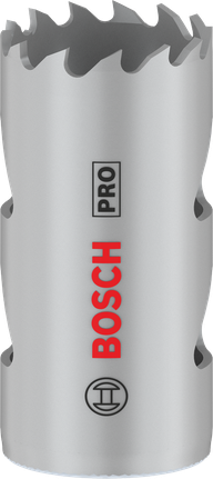 Sierra de corona multimaterial Bosch PRO de 25 mm para cortes diversos.