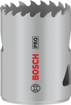 Sierra de corona multimaterial Bosch PRO de 38 mm para cortes versátiles.