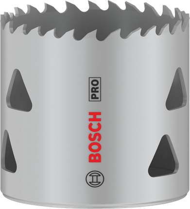 Sierra de corona multimaterial Bosch PRO roscada de 52 mm.