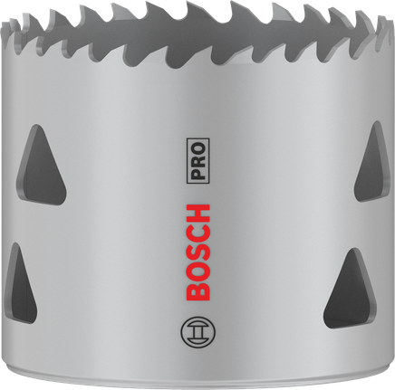 Sierra de corona multimaterial Bosch PRO roscada de 57 mm.