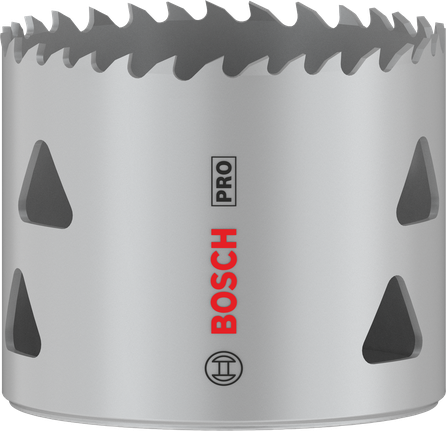 Sierra de corona multimaterial Bosch PRO de 59 mm para cortes versátiles.
