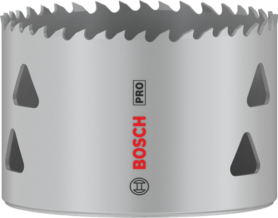 Sierra de corona multimaterial Bosch PRO roscada de 73 mm.