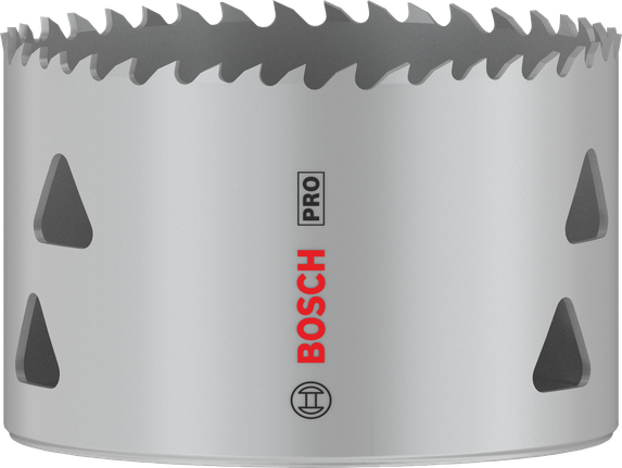 Sierra de corona multimaterial Bosch PRO roscada de 76 mm.