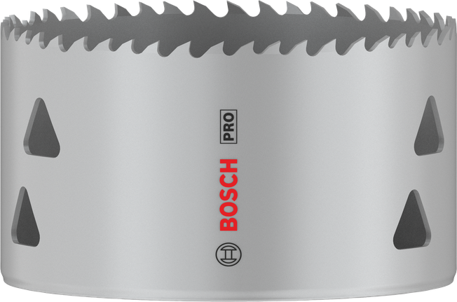 Sierra de corona multimaterial Bosch PRO de 89 mm para cortes versátiles.