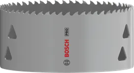 Sierra de corona multimaterial Bosch PRO de 108 mm para cortes versátiles.