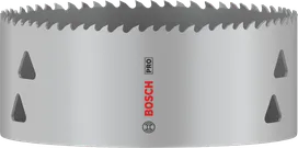 Sierra de corona multimaterial Bosch PRO de 121 mm para cortes versátiles.