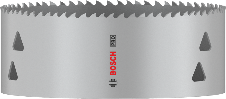 Sierra de corona multimaterial Bosch PRO de 133 mm para cortes versátiles.