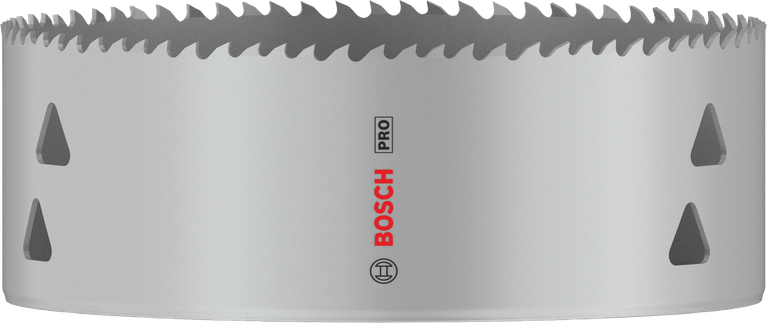 Sierra de corona multimaterial Bosch PRO de 140 mm para cortes versátiles.