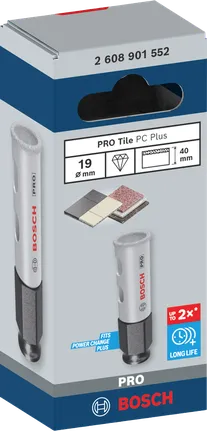 Sierra de corona Bosch PRO Tile PC Plus de 19 mm.
