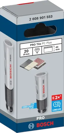 Sierra de corona Bosch PRO Tile PC Plus 20 mm.