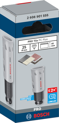 Sierra de corona Bosch PRO Tile PC Plus de 25 mm.