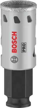 Sierra de corona Bosch PRO Tile PC Plus de 25 mm para cortar azulejos.