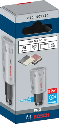 Sierra de corona Bosch PRO Tile PC Plus de 29 mm.